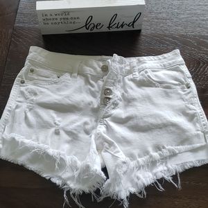 Just USA White Jean Shorts